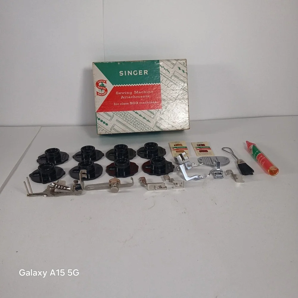 Vintage Singer Slant-O-Matic 503 Attachments Lot